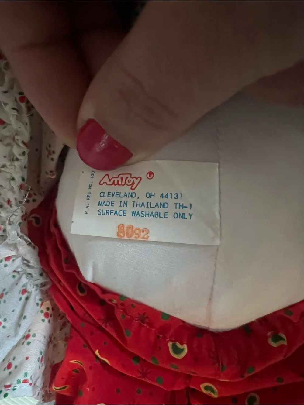 Vintage Holly Hobbie doll 1988 patchwork stuffed